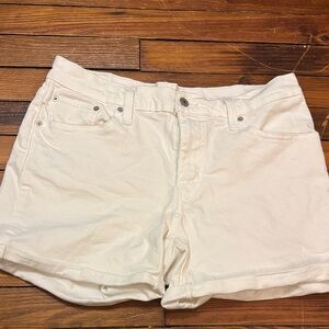 Levi's Women's White Jean Shorts
